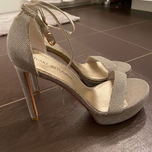 Stuart weitzman silver stiletto